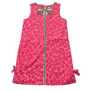 Lilly Pulitzer Girls Pink Giraffe Print Cotton Dress